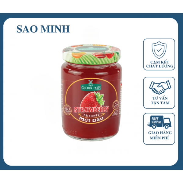 Mứt Dâu Preserves Golden Farm 450Gr
